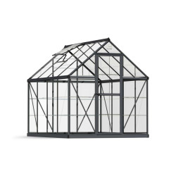 Canopia - Serre de terrasse en polycarbonate - Harmony? Gris - 180x240cm