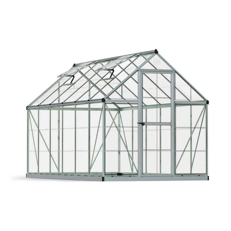 Canopia - Serre de terrasse en polycarbonate - Harmony? Silver - 180x365cm