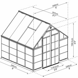 Canopia - Serre de jardin - Balance? Vert - 240x240cm