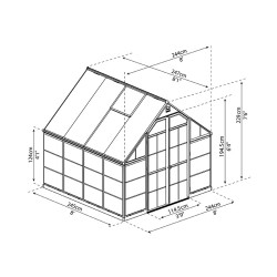 Canopia - Serre de jardin - Balance? Hybrid Gris - 240x240cm