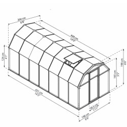 Canopia - Serre de jardin à double parois - Ecogrow? - 180x480cm