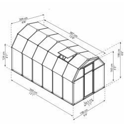 Canopia - Serre de jardin à double parois - Ecogrow? - 180x360cm