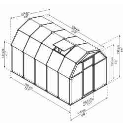 Canopia - Serre de jardin à double parois - Ecogrow? - 180x300cm