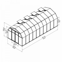 Canopia - Serre de jardin à double parois - Hobby Gardener? - 260x635cm