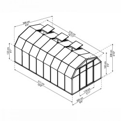 Canopia - Serre de jardin à double parois - Hobby Gardener? - 260x510cm