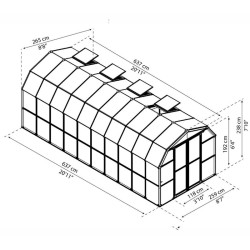 Canopia - Serre de jardin - Grand Gardener? Clear - 260x635cm