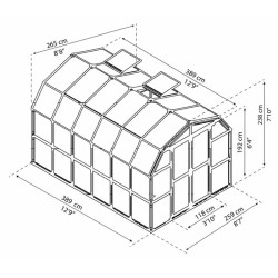 Canopia - Serre de jardin - Grand Gardener? Clear - 260x380cm