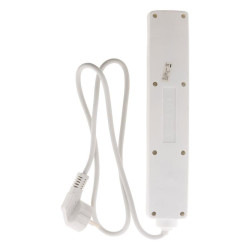 Zenitech - Lot de 2 blocs 5 prises 16A interrupteur Blanc