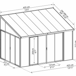 Canopia - Sanremo Solarium - 3x4,25m - Gris