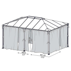 Canopia - Filets extérieurs - Gazebo Milano 4300 - Martinique 5000