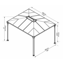 Canopia - Pergola - Gazebo Martinique 3600