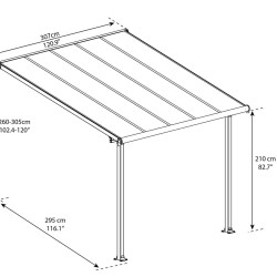 Canopia - Pergola - Olympia - 3.05x3m - Gris