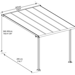 Canopia - Pergola - Olympia - 3.05x3m - Blanc