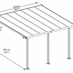 Canopia - Pergola - Olympia - 4.25x3m - Gris