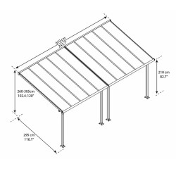 Canopia - Pergola - Olympia - 6.10x3m - Blanc