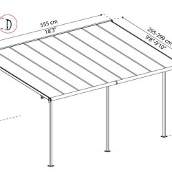 Canopia - Pergola - Capri - 5.46x3m - Gris Bronze