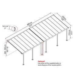 Canopia - Pergola - Capri - 9.71x3m - Gris Bronze