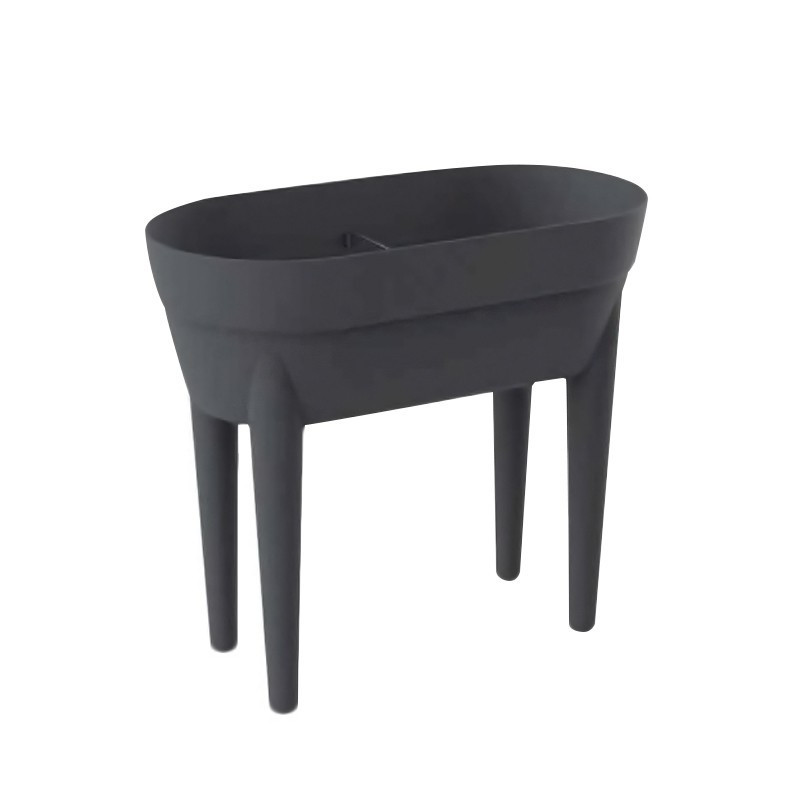 EDA - Jardinière sur pied Cancun - Gris anthracite - 48 l - 68 cm