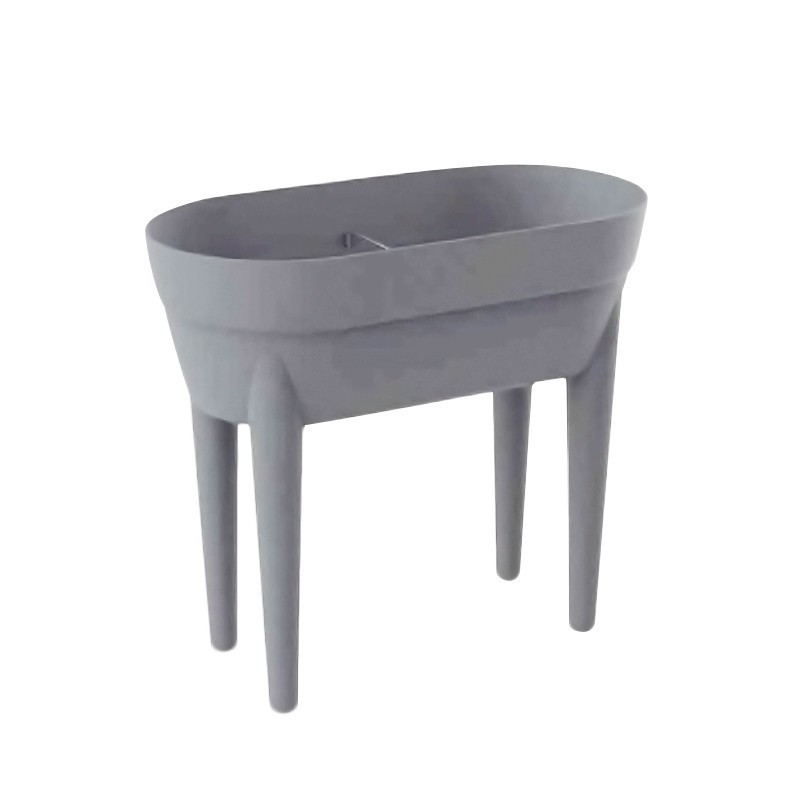 EDA - Jardinière sur pied Cancun - Gris béton - 48 l - 68 cm