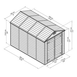 SKYLIGHT SHED 6X10 AMBER