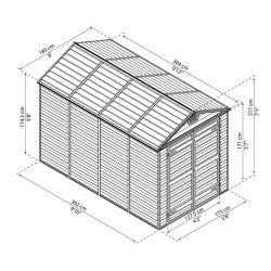 SKYLIGHT SHED 6X10 GREY DECO