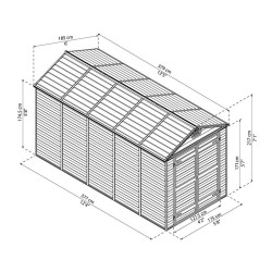 SKYLIGHT SHED 6X12 GREY DECO