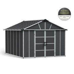 YUKON 11X13.1 S DARK GREY SHED WITH FLOOR