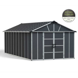 YUKON 11X21.3 S DARK GREY SHED WITH FLOOR