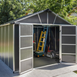 YUKON 11X9S DARK GREY SHED WITH FLOOR