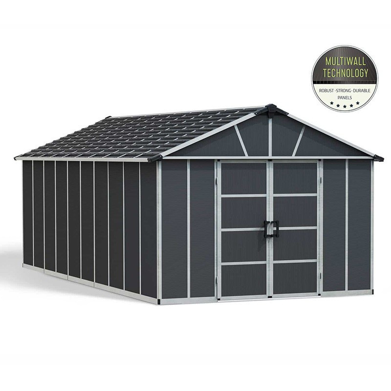 YUKON 11X21.3 S DARK GREY SHED NO FLOOR