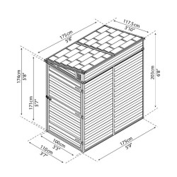 SKYLIGHT SHED PENT 4X6 AMBER