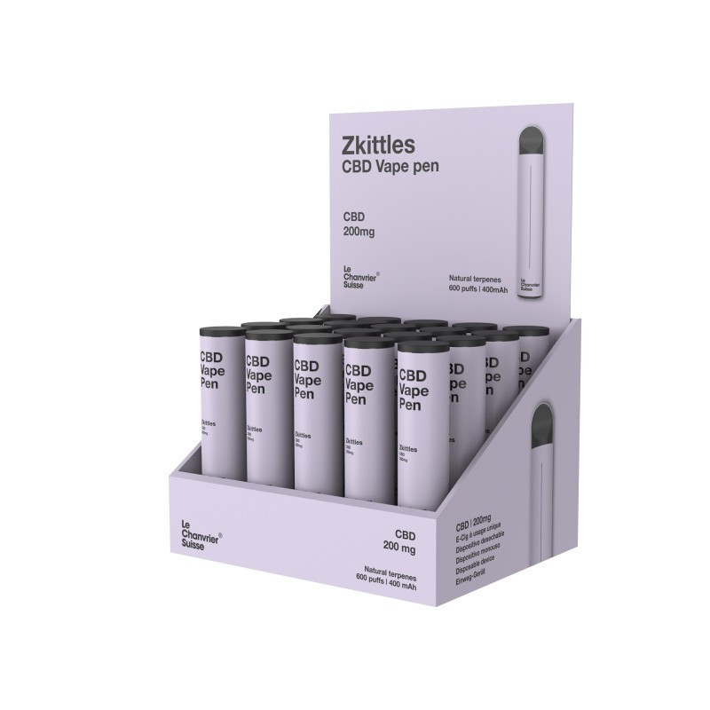 Le Chanvrier Suisse - Vaporisateur stylo - Lot 20X - Zkittles CBD 200mg