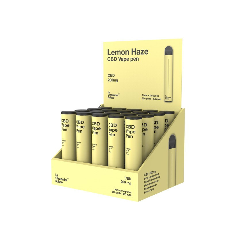 Le Chanvrier Suisse - Vaporisateur stylo - Lot 20X - Lemon Haze CBD 200mg