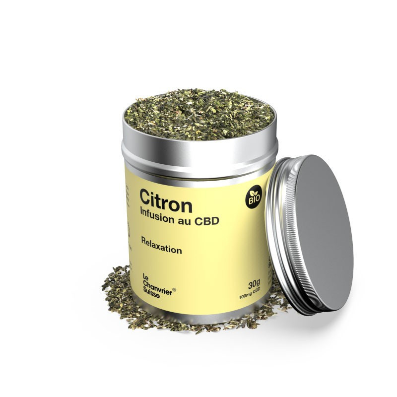 Le Chanvrier Suisse - Infusion gout citron - CBD 100mg - 30g Le Chanvrier Suisse - Infusion gout citron - CBD 100mg - 30g
