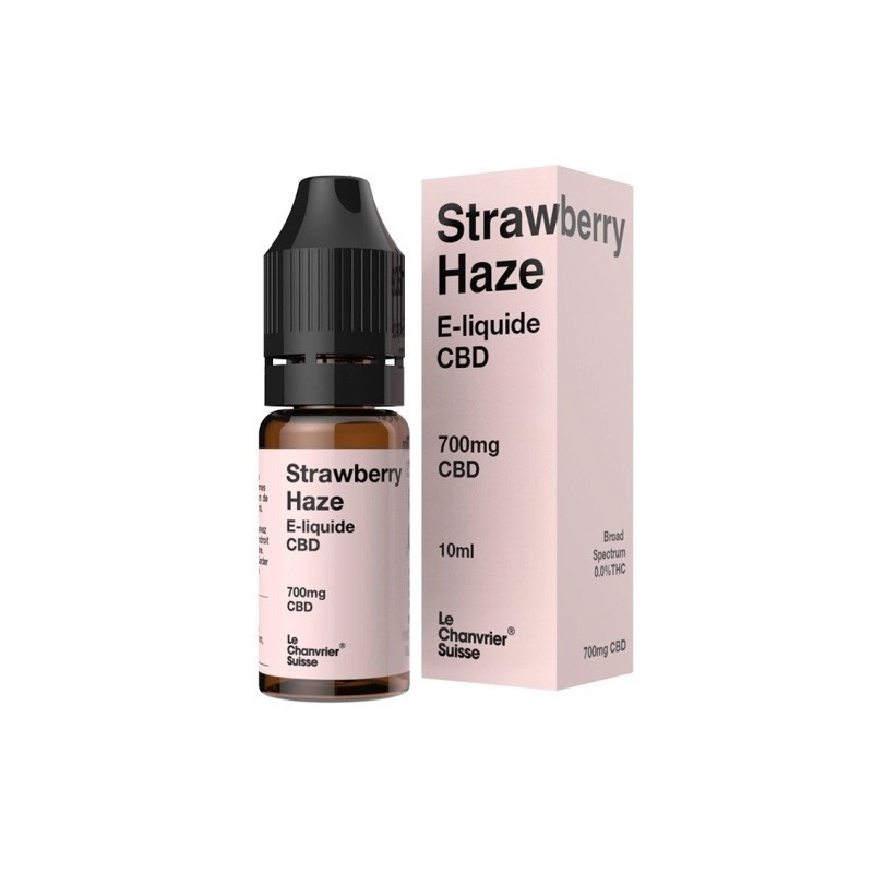 Le Chanvrier Suisse - E-liquide CBD 700mg - Fraise Haze 10ml