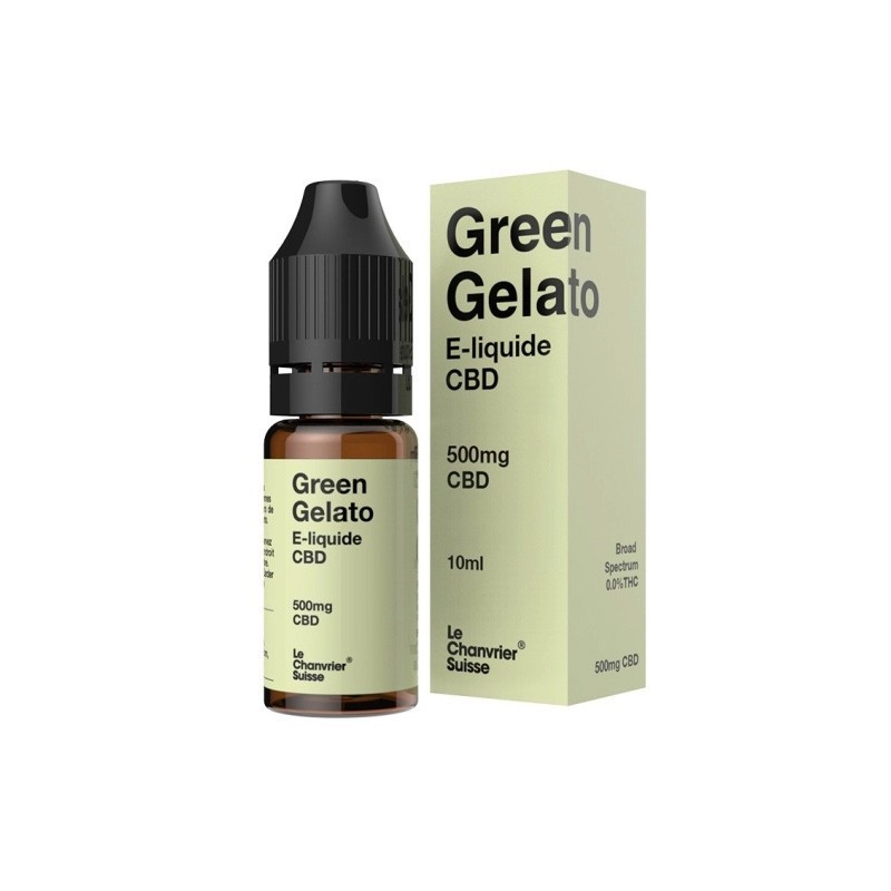 Le Chanvrier Suisse - E-liquide CBD 500mg - Green Gelato 10ml