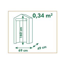 SERRE DE JARDIN H160X69X49