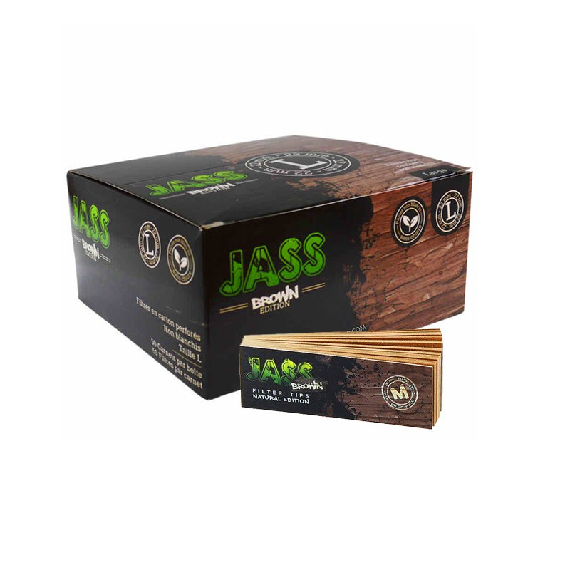 Jass - Lot de 50 paquet de filtre tips Brown - Taille L