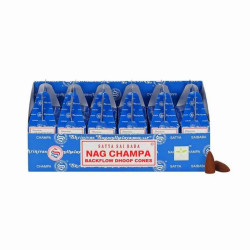 Satya - Lot de 12 encens en cône NAG CHAMPA