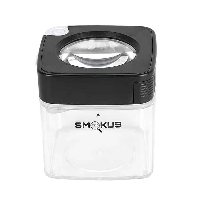 Smokus Focus - Comet black - Pot hermétique avec loupe