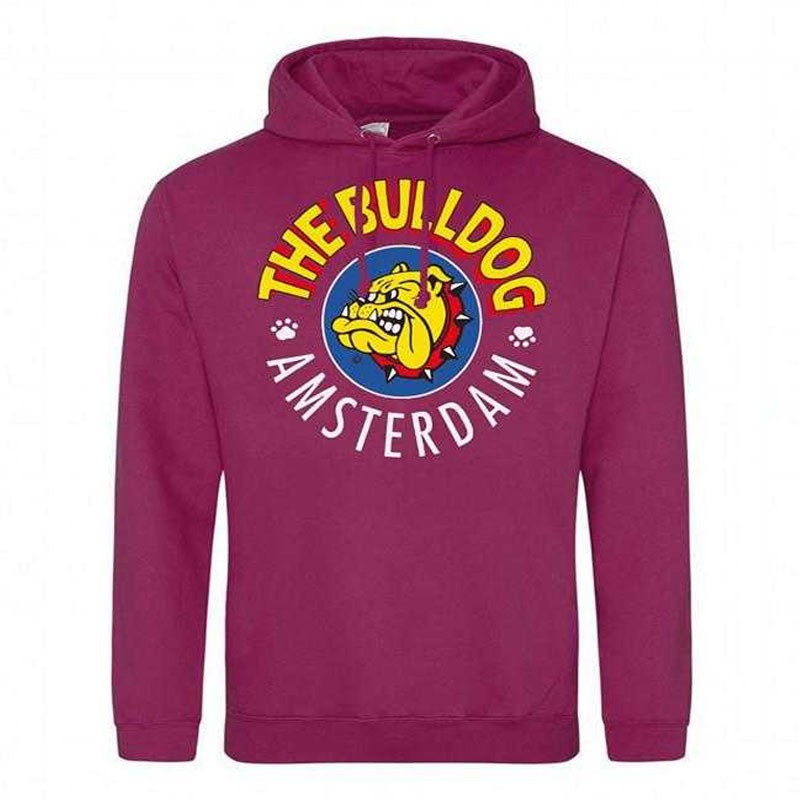 BULLDOG HOODY SWEATSHIRT PURPLE (M)