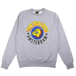 BULLDOG CREWNECK SWEATSHIRT GREY (L)