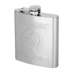 BULLDOG METAL FLASK EMBOSSED 6OZ.