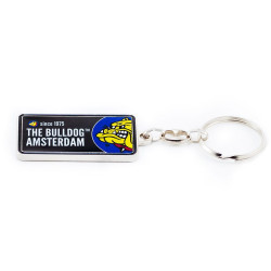 BULLDOG KEYCHAIN LICENSEPLATE BLACK