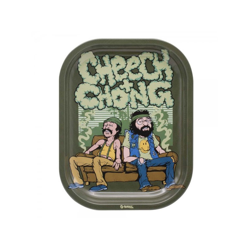 Plateau design métal - Small - Cheech et Chong In Da Chair - 14x18cm - G-Rollz