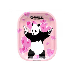 Plateau design métal - Small - Banksy's Panda Gunnin - 14x18cm - G-Rollz