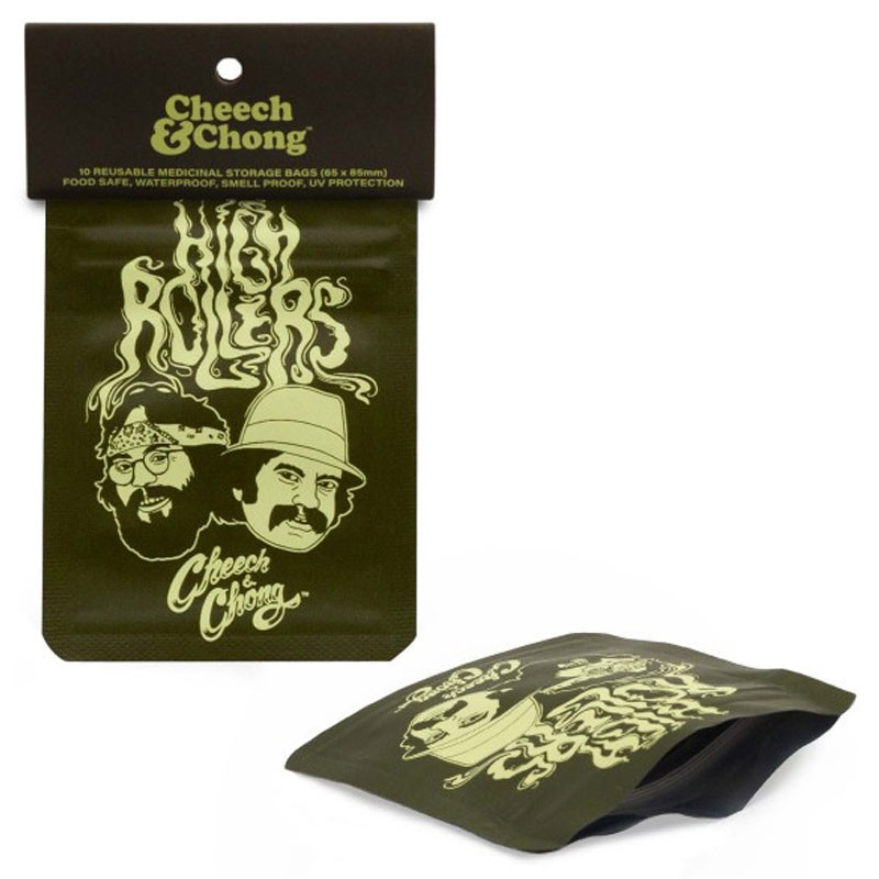 Pochettes x10 anti-odeur - Cheech & Chong High Roller's - 65x85mm - G-Rollz