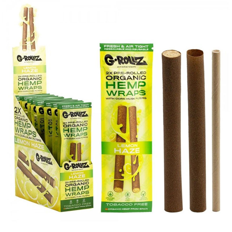 G-ROLLZ | BTE DE 15 X 2X WRAPS LEMON HAZE PRE-ROULE HEMP