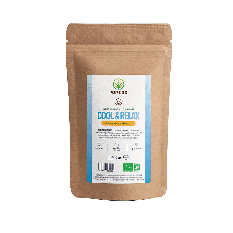 Pop CBD - Tisane Bien être CBD - Cool & Relax BIO - 35g