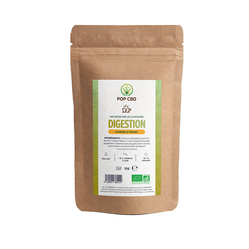 Pop CBD - Tisane Bien être CBD - Digestion BIO - 35g